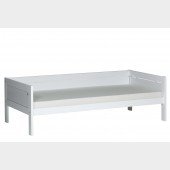 Basisbett Liege deckend weiß in 90 x 200cm, (inkl. Rost)