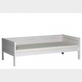 Basisbett Liege whitewash in 90 x 200cm, (inkl. Rost)
