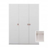 Erweiterbarer Kleiderschrank mit Drehtüren, B 150cm, deckend weiß (Endlossystem)