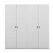 Erweiterbarer Kleiderschrank mit Drehtüren, B 200cm, weiß (Endlossystem)