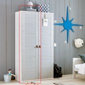 1x Drehtür (B 50 cm) für Endlos-Kleiderschränke