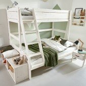 Familien-Etagenbett (Liegefläche oben B 90 / unten B 120cm) für 2-3 Personen
