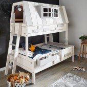 Abenteuerbett Hangout in weiß mit DeLuxe Lattenrost in 120 cm