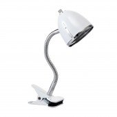 Retro Klemmlampe 8131 weiß (mit Chromkante)
