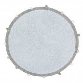 Waschbarer Teppich Bubbly Soft Blue, (Ø 120cm) 
