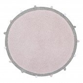 Waschbarer Teppich Bubbly Soft Pink, (Ø 120cm) 