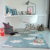 Waschbarer Teppich Clouds Vintage Blue 120 x 160 cm 