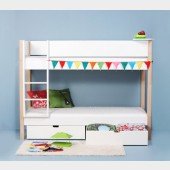 Etagenbett Frigg, Snow white / natur