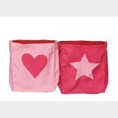 2 Betttaschen Heart Star