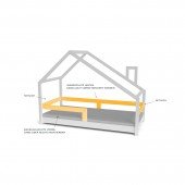 Lara / Milo 1/2 Rausfallschutz Set weiß (für 140 x 200 cm) 