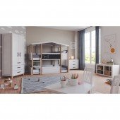 Kinderzimmer Set 4-teilig Cory mit Etagenbett