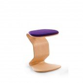 Hocker Ercolino medium mit flachem Sitzpolster, H 46cm, (Buche oder Eiche)