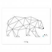 Poster - Origami Bär