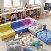 MyColorCube - Kinder Sofa Set A bunt, 6-teilig