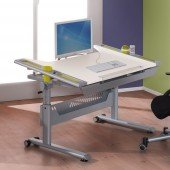 Tablo Schreibtisch Kreideweiß mit Dekorset (Farbwahl)