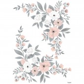 Wandsticker - Blumenverzierungen (L / 64 x 90 cm)