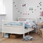 Ausziehbares Juniorbett JUNIOR & GROW, weiß 