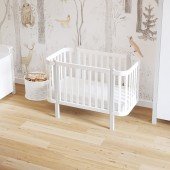 Babybett YappyEtude SkyGrey, 120 x 60 cm 