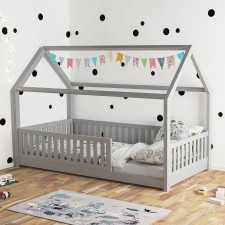 Hausbett Lilly in grau mit Flachsprossen, ohne Zubehör (Abbildung ähnlich)