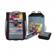 Schulranzen-Set: Feuerwehr Ergo Primero mit LED Blinklicht 