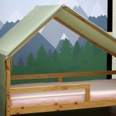 Betthimmel Grün für Hausbett Milo (90 x 200cm)