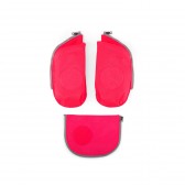 Seitentaschen Zip-Set pink für Schulranzen Ergobag CUBO  - (Vorgängermodell von 2013 - 2019)
