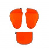 Seitentaschen Zip-Set orange für Schulrucksack Ergobag PACK (Vorgängermodell von 2013 - 2019)