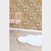 Fototapete - Floral Constellation (Senfgelb)