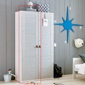 1x Drehtür (B 50 cm) für Endlos-Kleiderschränke
