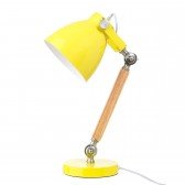 Retro Schreibtischlampe 8157, Holz/ Metall gelb *Sale*