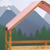 Betthimmel Rosa thé / Altrosa kurz geschnitten für Hausbett Milo (90 x 200cm)