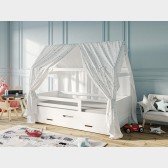 Betthimmel Grey Stars für Hausbett Maya
