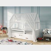 Betthimmel transparent für Hausbett Maya