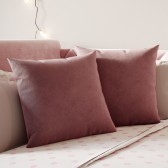 Set: Samtkissen Flamingo, 40 x 40 cm (2 Stück)