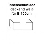 Schublade deckend weiß für 100cm Endlosschrank