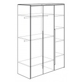 3-türiger Kleiderschrank, Fabiana