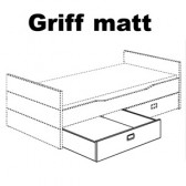 1/2 Bettkasten Kreideweiß, Griff matt (Fiona/Kira/Ylvie), 131 880 1