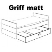 3/4 Bettkasten Kreideweiß, Griff matt (Fiona/Kira/Ylvie), 131 885 1