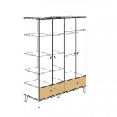 4-t. Kleiderschrank Ylvie, weiß-Birke