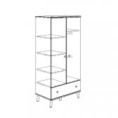 2-t. Kleiderschrank Ylvie, weiß
