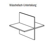 schmale Wäschefachunterteilung Kreuz Kreideweiß 261 876 9 (Carlo)