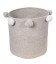 Grauer, waschbarer Baumwollkorb Bubbly Grey von Lorena Canals 