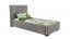 Polsterbett Viana in Velour Grey, 90 x 200 cm