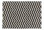 Lorena Black & White Zig-Zag Teppich in 140x200 cm