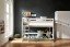 Beispiel Bett whitewash/ Bettfront uni deckend weiß