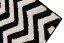 Lorena Black & White Zig-Zag Teppich im Detail