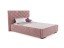 Polsterbett Viana in Velour Flamingo, 120 x 200 cm