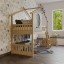 Etagenbett Clara, grau/natur