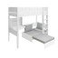 White Casa Hochbett inkl. Sofabett und Schreibtisch, weiß (90 x 200cm)