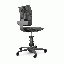 3Dee mit Basis in Aluminium schwarz und Trevira CS Step Bezug in grau